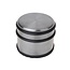 Benson Zware metalen deurstopper - Ø 9 cm - 5 stuks - roestvrij staal - rubberen bescherming