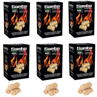 Samba Aanmaakhoutwol Bulk - 6x32 Stuks voor BBQ & Openhaard