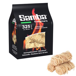 Samba Samba Aanmaakhoutwol 325g - 26 Eco-vriendelijke Aanmaakkrullen