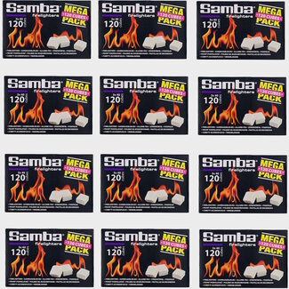 Samba Bulk Kerosine Aanmaakblokjes - 12 Pakjes van 120 Stuks