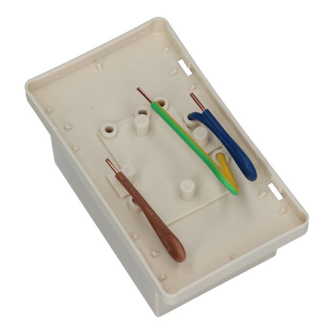 Power 2-voudige WCD deksel - crème - voor universele lasdozen - 125x73x52 mm