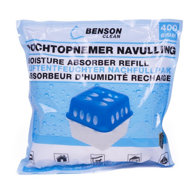 Benson Vochtopnemer navulling - 400 gram - 24 stuks - Beschermt tegen schimmel en geurtjes