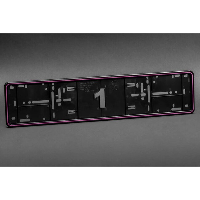 Alti Giri Kentekenplaathouders auto - ABS-kunststof - klikbevestiging, krasbestendig - 520 x 110 mm - rood - 2 stuks