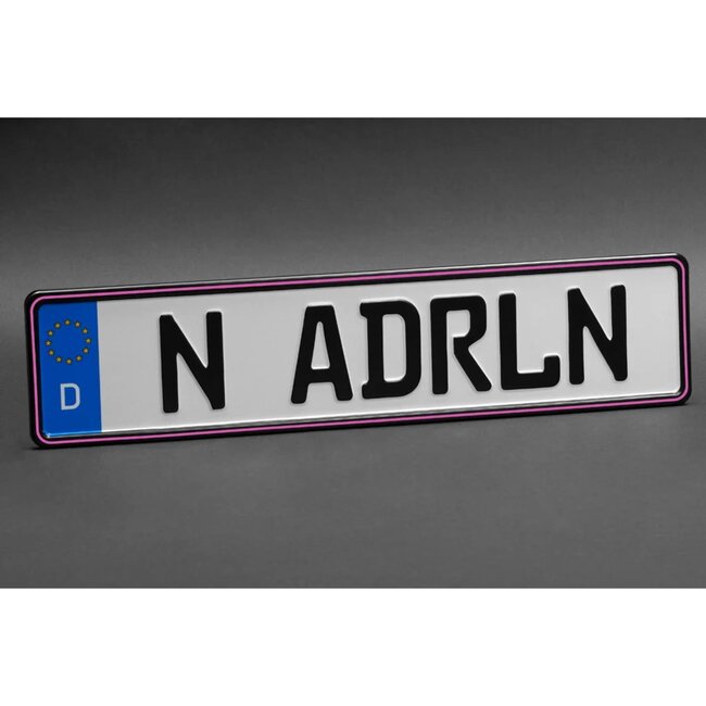 Alti Giri Kentekenplaathouders auto - ABS-kunststof - klikbevestiging, krasbestendig - 520 x 110 mm - rood - 2 stuks