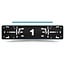 Alti Giri Kentekenplaathouders - ABS - 520 x 110 mm - kliksysteem, krasbestendig - blauwe rand - 2 stuks - voor auto