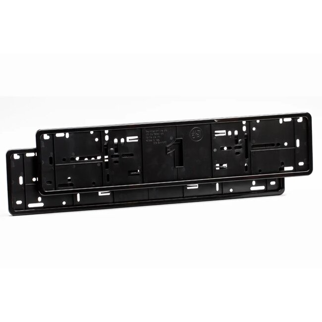 Alti Giri Kentekenplaathouders - ABS-kunststof - krasvrij, kliksysteem met 14 nokjes - 52 x 11 cm - zwart - set van 2 - voor auto