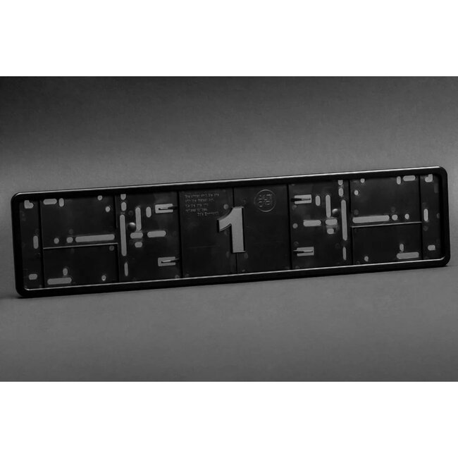 Alti Giri Kentekenplaathouders - ABS-kunststof - krasvrij, kliksysteem met 14 nokjes - 52 x 11 cm - zwart - set van 2 - voor auto