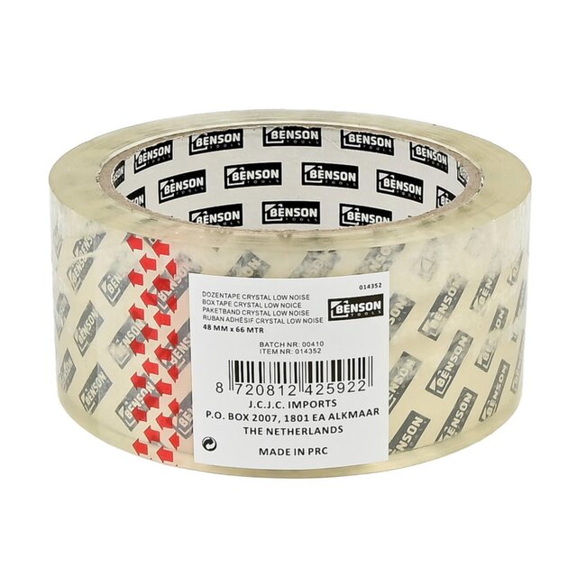Benson Kristalheldere verpakkingstape - geruisloos - 66m x 48mm