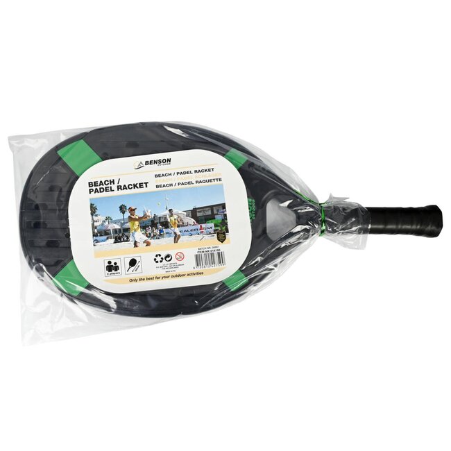 Benson Padel racket - Kracht en comfort - Perfecte grip - 49 cm - Zwart