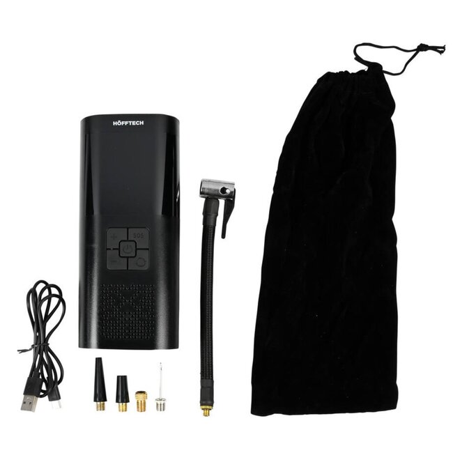 Hofftech Draagbare mini compressor - krachtig - digitaal display - LED-verlichting - compact - ideaal voor onderweg