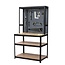 Benson Robuuste werkbank - hout en staal - 180x90x60 cm - met gereedschapswand en opbergruimte