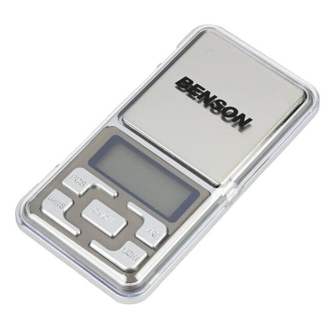 Benson Digitale precisieweegschaal - compact - nauwkeurig - 500 gram - LCD-scherm - tarrafunctie