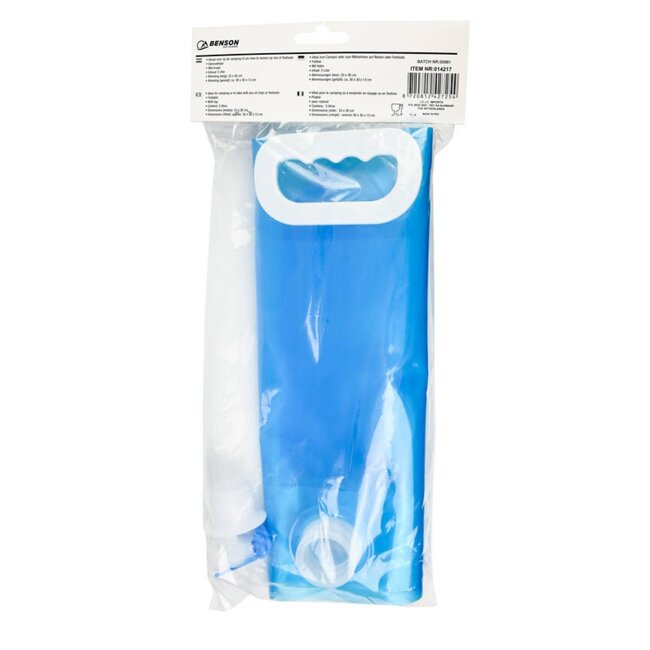 Benson Opvouwbare waterzak - 5 liter - met kraan - ideaal voor outdoor avonturen