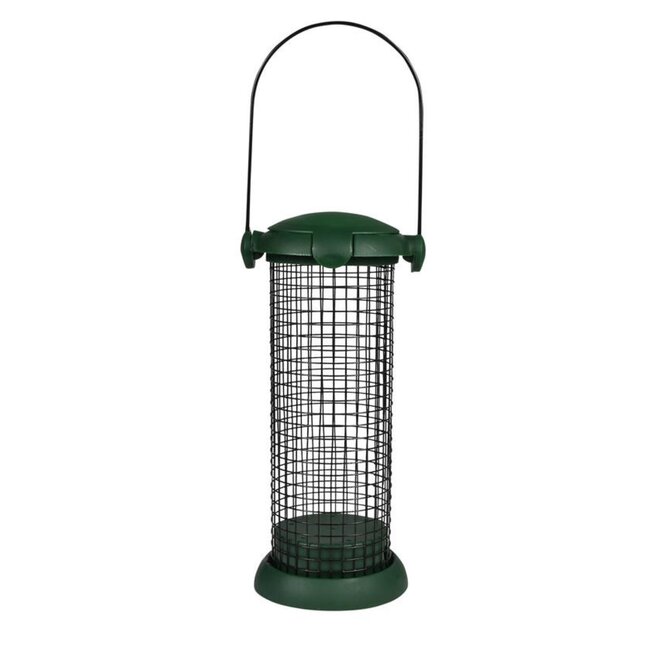 Benson Vogelvoedersilo - groen - weerbestendig - 19 cm - staal en PP - Ø 8 cm