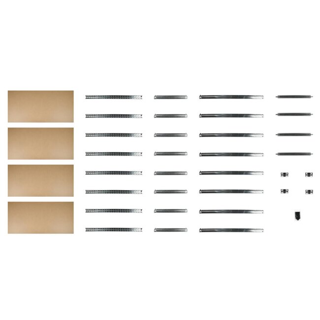 Benson Ruime stellingkast - verstelbare planken - stevig metalen frame - 160x80x40 cm