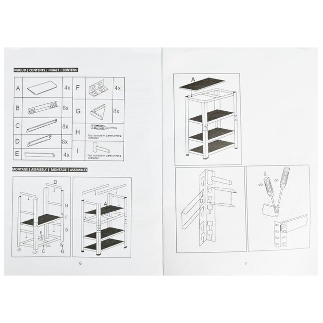 Benson Ruime stellingkast - verstelbare planken - stevig metalen frame - 160x80x40 cm