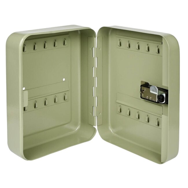 Stahlex Stalen sleutelkast - 20 haken - codeslot - compact en veilig