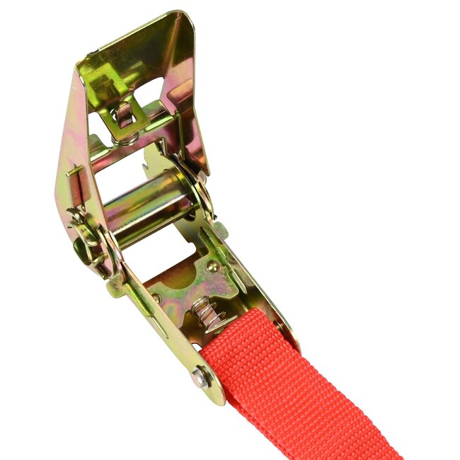 Benson Spanband - 5 meter - Ratel en Haken - Rood - Veilig Transport