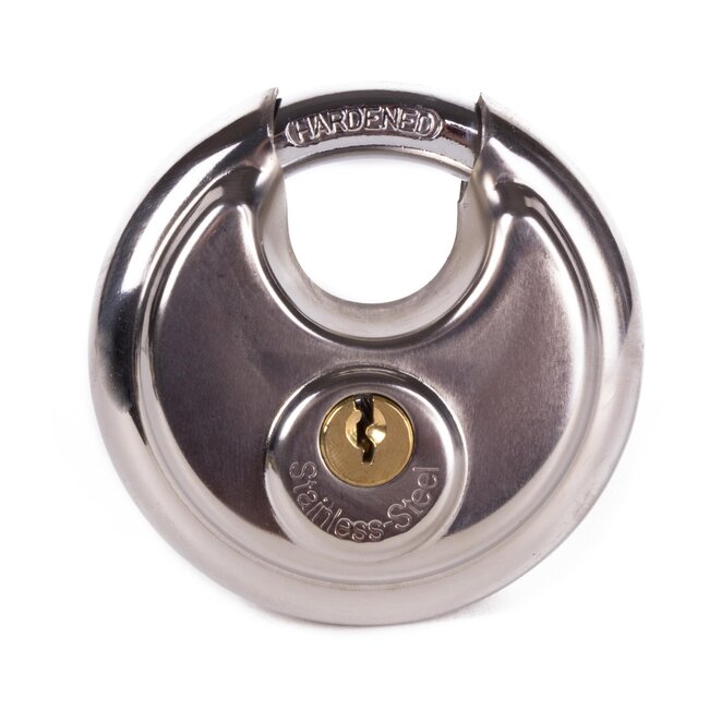 Stahlex Discusslot - RVS - Gehard Staal - Ø 90 mm - Inclusief Twee Sleutels