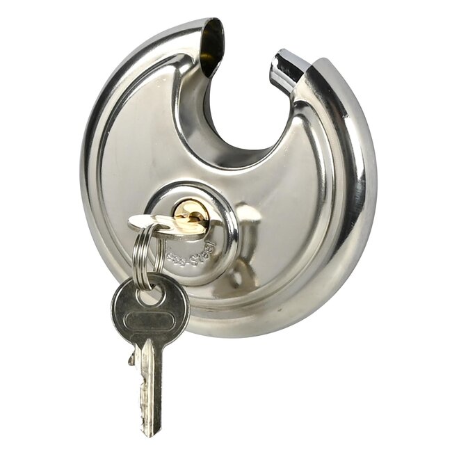 Stahlex Discusslot - RVS - Gehard Staal - Ø 90 mm - Inclusief Twee Sleutels