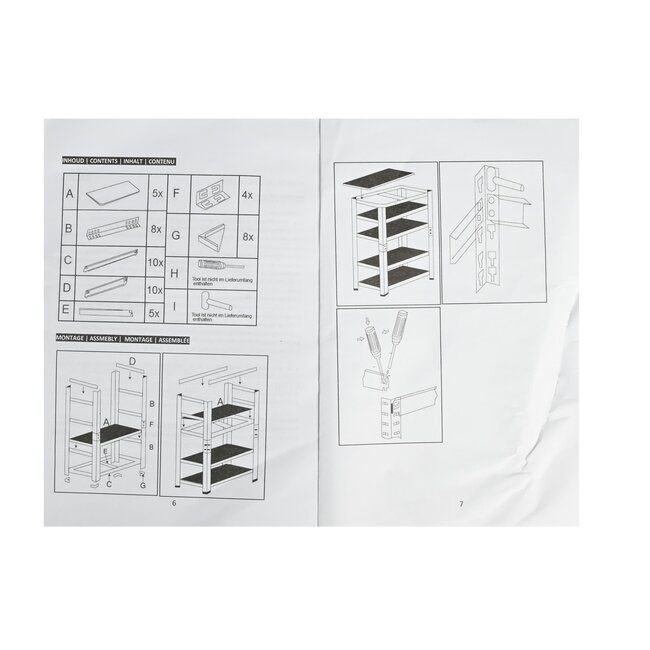 Benson Grote stellingkast - robuust - verstelbare planken - 180x90x40 cm - 175 kg per plank