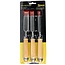 Benson Houtbeitelset - 3 delig - 12, 18, 24 mm - Comfortabele houten greep - Duurzaam staal
