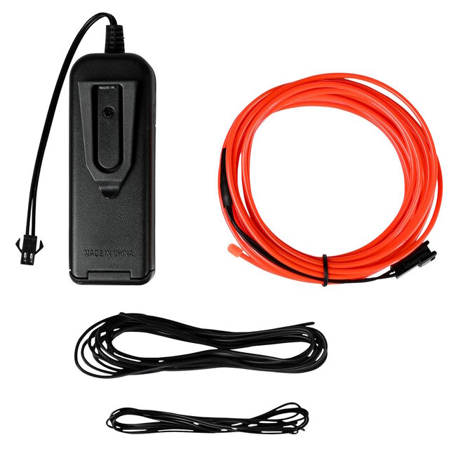 Benson Flexibele neon lichtdraad - 3 meter - rood - 3 lichtmodi - creatief en decoratief