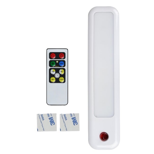 Benson LED lichtbalk - wit - afstandsbediening - timerfunctie - 21,5 cm