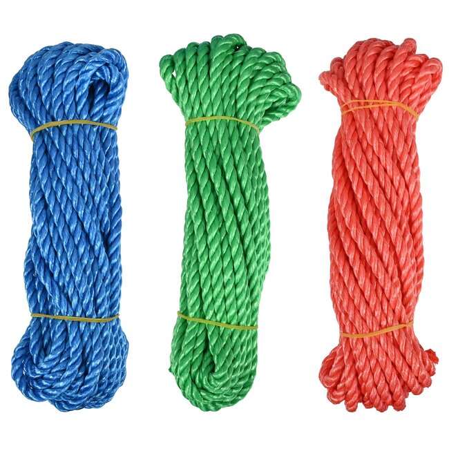 Benson Sterk polypropyleen touw - 6 mm x 10 m - kleurrijk en veelzijdig