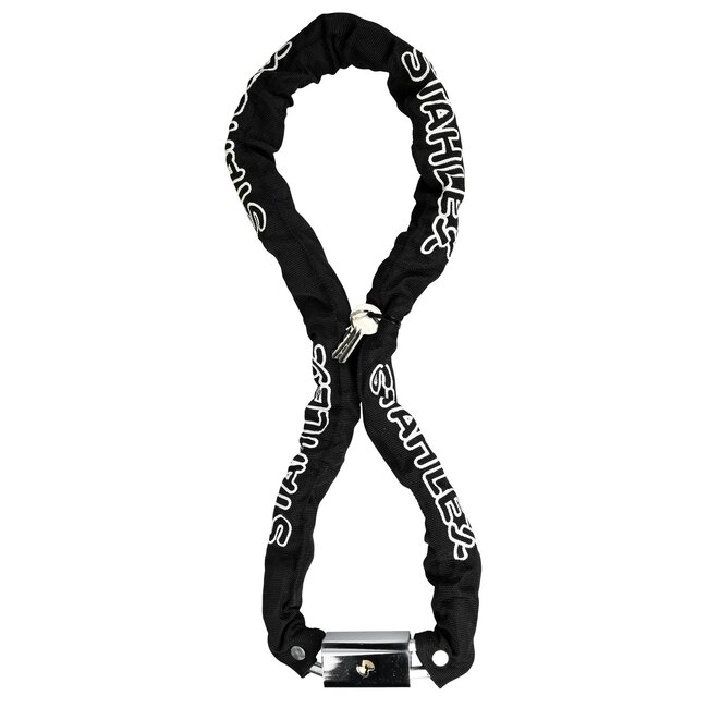 Stahlex Kettingslot - Gehard Staal - 120 cm - 8 mm - Inclusief 2 Sleutels - Zwart