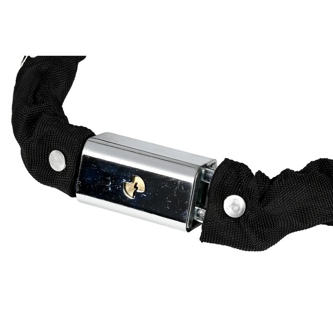 Stahlex Kettingslot - Gehard Staal - 120 cm - 8 mm - Inclusief 2 Sleutels - Zwart
