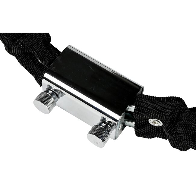 Stahlex Kettingslot - Gehard Staal - 120 cm - 8 mm - Inclusief 2 Sleutels - Zwart
