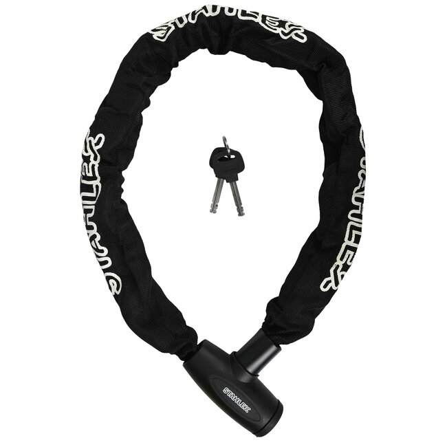 Benson Kettingslot - maximale veiligheid - 900 mm - stootvast - incl. 2 sleutels - canvas hoes - zwart