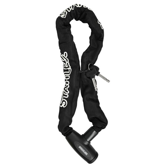 Benson Kettingslot - maximale veiligheid - 900 mm - stootvast - incl. 2 sleutels - canvas hoes - zwart