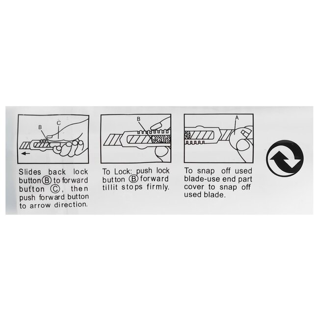 Benson Stanleymes - Afbreekmes 18 mm - Ergonomisch - Veiligheidsfunctie - Groen/Geel