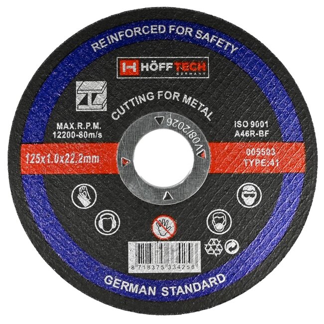 Hofftech Metaal doorslijpschijf - Precisie en kracht - 125 x 1 mm