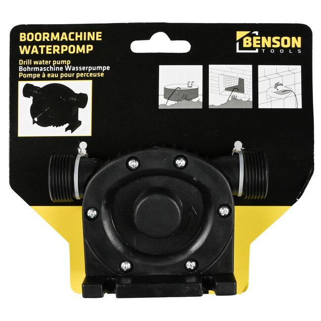 Benson Boormachine-aangedreven waterpomp - multifunctioneel - 1500 l/u - compact - duurzaam ABS kunststof