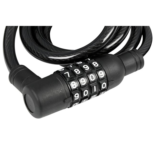 Stahlex Cijferslot - Fietsbeveiliging - Gehard Staal - 10 x 1000 mm - Zwart