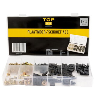 Topgear Plaatmoer/Schroef Assortimentsbox - 170 delig