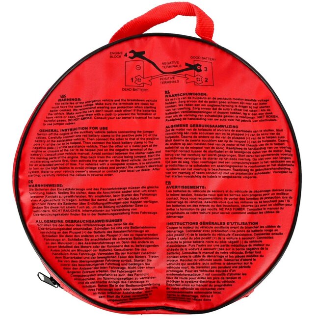 Benson Startkabels - 400 Amp - Geïsoleerde klemmen - 2.5 meter - Inclusief draagtas