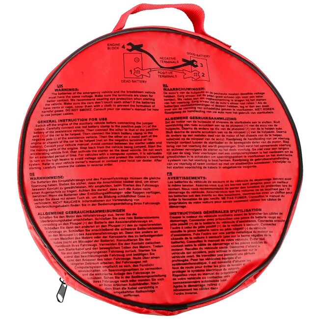 Benson Startkabels - 200 Ampère - Geïsoleerde Klemmen - 2.5 Meter - Inclusief Draagtas