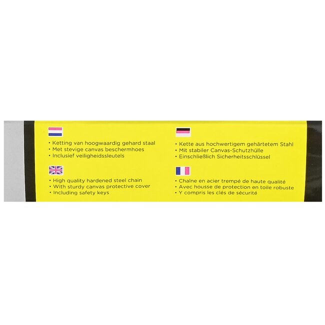 Stahlex Kettingslot - Kleurenmix - Ø 8 mm x 1200 mm - Inclusief 2 sleutels en canvas hoes