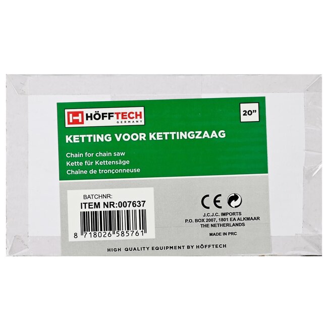 Benson Losse ketting voor benzine kettingzaag - 50 cm - 76 schakels - 1.5 mm groef - zwart