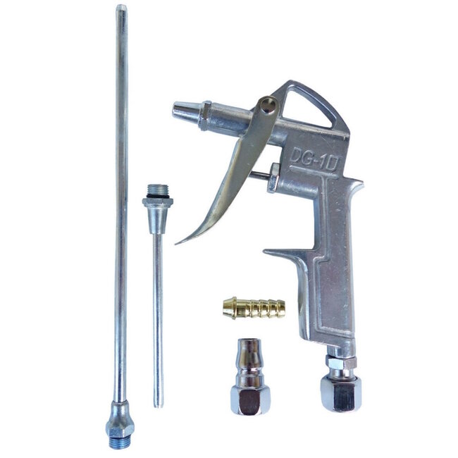 Hofftech Luchtpistoolset - Blaaspistool Kort en Lang - 7-delig - Ergonomische Handgreep - Verwisselbare Tips