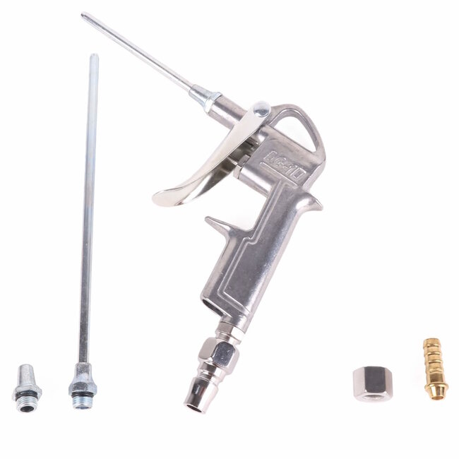 Hofftech Luchtpistoolset - Blaaspistool Kort en Lang - 7-delig - Ergonomische Handgreep - Verwisselbare Tips