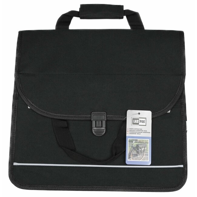 Lastpak Enkele fietstas - gepatenteerde vergrendeling - 17 liter - zwart