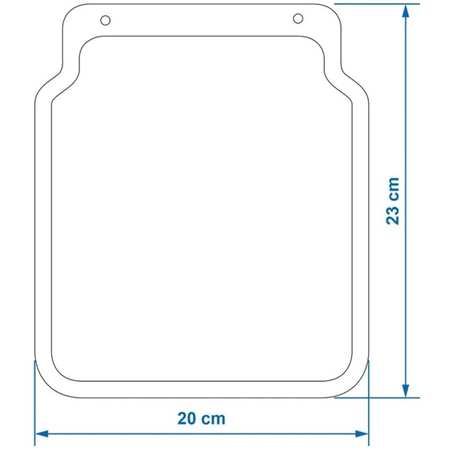 ProPlus Universele rubber spatlap - flexibel - 23 x 20 cm - zwart