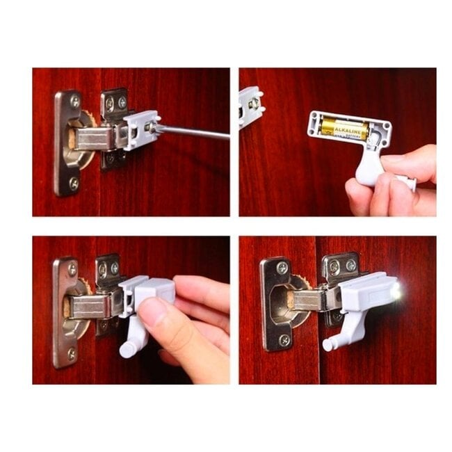 Ruhhy 3 LED Lamp voor Scharnierkast - Universele Pasvorm & Eenvoudige Installatie