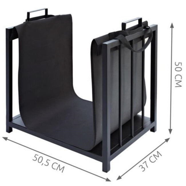 Kaminer Stijlvolle Metalen Houtmand voor Openhaard - Houd je Ruimte Gezellig