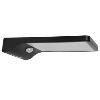 Hofftech Slimme solar wandlamp - 42 LED's - lichtsensor - IP44 - zwart